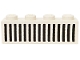 Part No: 3010p04  Name: Brick 1 x 4 with Black Grille with 15 Vertical Lines Pattern