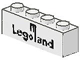 Lot ID: 229290476  Part No: 3010p30  Name: Brick 1 x 4 with Black Legoland Logo Pattern