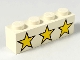 Part No: 3010pb005  Name: Brick 1 x 4 with 3 Yellow Stars Pattern