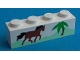 Part No: 3010pb022  Name: Brick 1 x 4 with Horse Running and Palm Tree Pattern