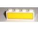 Part No: 3010pb106  Name: Brick 1 x 4 with Brown Rectangle on Yellow Background Pattern (Sticker) - Set 7733