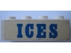 Part No: 3010pb128  Name: Brick 1 x 4 with Blue 'ICES' Pattern (Sticker) - Set 1589-1