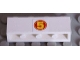 Part No: 3010pb159  Name: Brick 1 x 4 with Yellow '5' in Red Circle Pattern (Sticker) - Set 8158