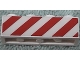 Part No: 3010pb167  Name: Brick 1 x 4 with Red Danger Stripes Pattern on One Side (Sticker) - Set 6606