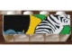 Part No: 3011pb023  Name: Duplo, Brick 2 x 4 with Zoo Time Mosaic Picture 07 Pattern