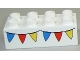 Lot ID: 348038256  Part No: 3011pb030  Name: Duplo, Brick 2 x 4 with Blue, Red and Yellow Bunting Pattern