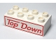 Lot ID: 62388799  Part No: 3011pb031  Name: Duplo, Brick 2 x 4 with 'Top Down' Text with Border Pattern