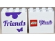 Part No: 30144pb116  Name: Brick 2 x 4 x 3 with 'Friends' and Butterfly front LEGO Friends Logo back Pattern