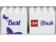 Lot ID: 278380803  Part No: 30144pb117  Name: Brick 2 x 4 x 3 with 'Best' and Butterfly front LEGO Friends Logo back Pattern