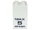 Part No: 30145pb007  Name: Brick 2 x 2 x 3 with 'MAX 5 SPEED' on Both Sides Pattern (Stickers) - Set 8147