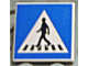 Lot ID: 372549262  Part No: 30258pb003  Name: Road Sign 2 x 2 Square with Clip with Crosswalk with Pedestrian Pattern