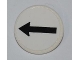 Part No: 30261pb013  Name: Road Sign 2 x 2 Round with Clip with Black Arrow Pattern (Sticker) - Set 8126