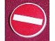 Part No: 30261px4  Name: Road Sign 2 x 2 Round with Clip with No Entry / Thoroughfare Pattern