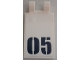 Part No: 30350bpb048  Name: Tile, Modified 2 x 3 with 2 Clips with Dark Blue '05' Pattern (Sticker) - Set 60062