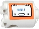 Part No: 30361cpb023L Name: Brick, Round 2 x 2 x 2 Robot Body with Bottom Axle Holder (x Shape / + Orientation) with Hatch with Blue 'LOCK 1' on Orange Background Pattern Model Left Side (Sticker) - Set 60014 Part No: 30361cpb023L Name: Brick, Round 2 x 2 x 2 Robot Body with Bottom Axle Holder (x Shape / + Orientation) with Hatch with Blue 'LOCK 1' on Orange Background Pattern Model Left Side (Sticker) - Set 60014