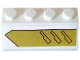Part No: 3037pb059R  Name: Slope 45 2 x 4 with Vents on Gold Background Pattern Model Right Side (Sticker) - Set 75970