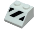 Lego part: Slope 45 2 x 2 with Black Danger Stripes Pattern (Sticker) - Sets 60428 / 60441