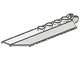 Part No: 30407  Name: Hinge Plate 1 x 8 with Angled Side Extensions, 9 Teeth and Rounded Plate Underside