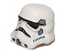 Part No: 30408pb06  Name: Minifigure, Headgear Helmet SW Stormtrooper, 2 Chin Holes, Dark Blue and Sand Blue Pattern