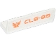 Part No: 30413pb037R  Name: Panel 1 x 4 x 1 with Orange Galaxy Squad Logo and 'CLS-89' Pattern Model Right Side (Sticker) - Set 70707