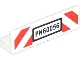 Part No: 30413pb041  Name: Panel 1 x 4 x 1 with Red and White Danger Stripes, Black 'PN60056' Pattern (Sticker) - Set 60056