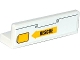 Part No: 30413pb049L  Name: Panel 1 x 4 x 1 with Rivets, Yellow Handle and Black 'RESCUE' on Yellow Arrow Pattern Model Left Side (Sticker) - Set 60079