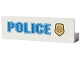 Part No: 30413pb096R  Name: Panel 1 x 4 x 1 with Blue 'POLICE' and World City Gold Police Badge on Transparent Background Pattern Model Right Side (Sticker) - Set 4854