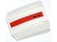 Part No: 30602pb062  Name: Slope, Curved 2 x 2 Lip with Red Stripe and 2 Black Holes Pattern (Sticker) - Sets 70702 / 70708