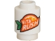 Part No: 3062pb068  Name: Brick, Round 1 x 1 with 'ViTA RUSH' Logo with Green Leaves Pattern