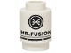 Part No: 3062pb088  Name: Brick, Round 1 x 1 with Black 'MR. FUSION' Pattern