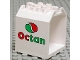 Part No: 30639pb02  Name: Container, Box Open Ended 4 x 4 x 4 with 1 Locking Hinge Finger on Each End with Octan Logo Pattern