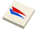 Part No: 3068pb0015  Name: Tile 2 x 2 with Red and Blue Windsurfer Triangles Pattern