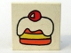 Lot ID: 263133730  Part No: 3068pb0057  Name: Tile 2 x 2 with Fabuland Cake, Icing and Red Cherry Pattern