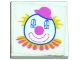 Part No: 3068pb0073  Name: Tile 2 x 2 with Clown Face Pattern (Sticker) - Set 5860