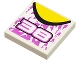 Part No: 3068pb0146  Name: Tile 2 x 2 with '38', Top Black and Yellow Curve Pattern (Sticker) - Set 8131