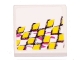 Part No: 3068pb0149L  Name: Tile 2 x 2 with Yellow Checkered Racing Pattern Model Left Side (Sticker) - Set 8131