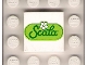 Lot ID: 146398423  Part No: 3068pb0170  Name: Tile 2 x 2 with 'Scala' Script and White Flower on Green Oval Pattern