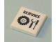 Part No: 3068pb0188  Name: Tile 2 x 2 with 'SERVICE' and Tire and Tools Pattern (Sticker) - Set 7642