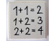Part No: 3068pb0206  Name: Tile 2 x 2 with Equations Pattern (Sticker) - Set 5235-2