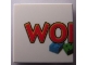 Part No: 3068pb0219  Name: Tile 2 x 2 with LEGO World Logo Left Half Pattern