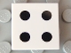 Lot ID: 49359860  Part No: 3068pb0291  Name: Tile 2 x 2 with 4 Black Dots Pattern