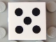 Part No: 3068pb0292  Name: Tile 2 x 2 with 5 Black Dots Pattern