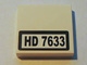Part No: 3068pb0317  Name: Tile 2 x 2 with Black 'HD 7633' on White Background Pattern (Sticker) - Set 7633