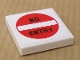 Lot ID: 232541144  Part No: 3068pb0329  Name: Tile 2 x 2 with 'NO ENTRY' Pattern (Sticker) - Set 8147
