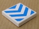 Lot ID: 126895454  Part No: 3068pb0330  Name: Tile 2 x 2 with Chevron Stripes Blue on White Background Pattern (Sticker) - Set 8147