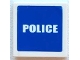 Part No: 3068pb0387  Name: Tile 2 x 2 with White 'POLICE' on Blue Background Pattern (Sticker) - Set 7236-2