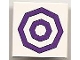 Lot ID: 341241219  Part No: 3068pb0390  Name: Tile 2 x 2 with 2 Dark Purple Octagonal Circles Pattern