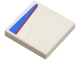 Part No: 3068pb0448R  Name: Tile 2 x 2 with Red Line on Blue and White Pattern Model Right Side (Sticker) - Set 8125