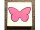 Lot ID: 397775187  Part No: 3068pb0481  Name: Tile 2 x 2 with Dark Pink Butterfly Pattern