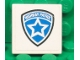 Part No: 3068pb0487  Name: Tile 2 x 2 with Highway Patrol Logo White Star Pattern (Sticker) - Set 8681